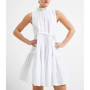 NWT‎ FRENCH CONNECTION Womens Rhodes Conscious Poplin White Shirt Dress